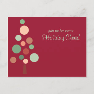 Dotty Tree Holiday Uitnodiging Briefkaart