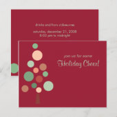 Dotty Tree Holiday Uitnodiging Briefkaart (Voorkant / Achterkant)