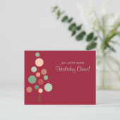 Dotty Tree Holiday Uitnodiging Briefkaart (Staand voorkant)