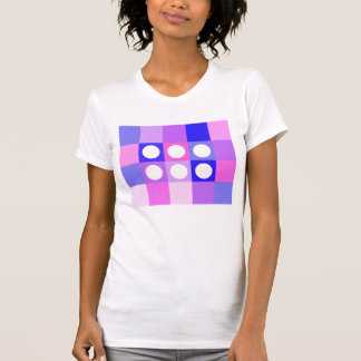 Dotty vierkanten en cirkels t-shirt