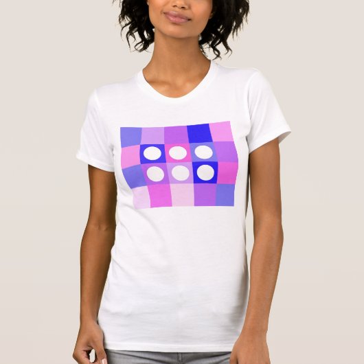 Dotty vierkanten en cirkels t-shirt (Voorkant)