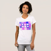 Dotty vierkanten en cirkels t-shirt (Voorkant volledig)