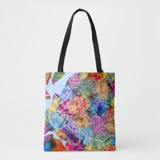 Douala Cameroon City Map Tote Bag (Voorkant)