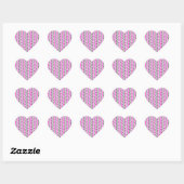 Douane 1 van Fleur Roze Hart Sticker (Vel)