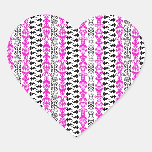 Douane 1 van Fleur Roze Hart Sticker (Voorkant)