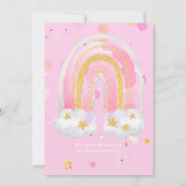 DOUANE 1stBIRTHDAY Girly PInk Gold Glitter Rainbow (Achterkant)