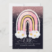 DOUANE 1stBIRTHDAY Girly PInk Gold Glitter Rainbow (Voorkant)