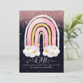 DOUANE 1stBIRTHDAY Girly PInk Gold Glitter Rainbow (Staand voorkant)