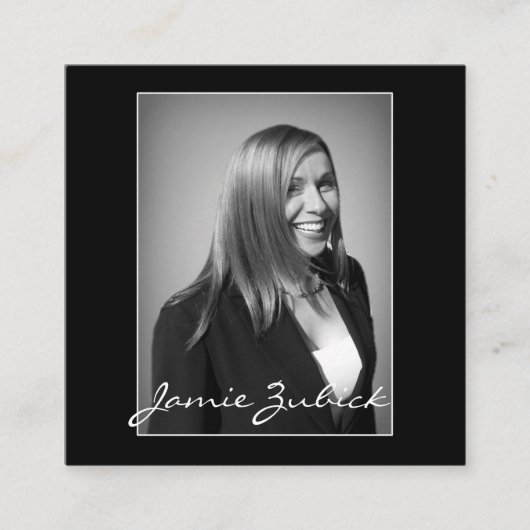 DOUANE 2 X 2 MINIMALISTISCHE FOTOBEDRIJVEN VIERKANTE VISITEKAARTJE (Voorkant)