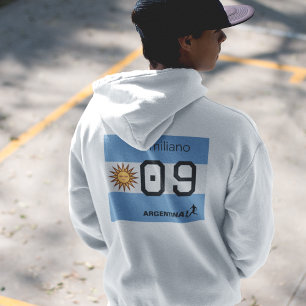 Douane Albiceleste Zon Vlag Atleet Kleding Hoodie