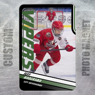 Douane Apex Groen IJshockey Fotomagneet Magneet