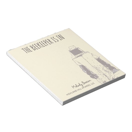 DOUANE Apiary Name Notitieblok met imker (Schuin)