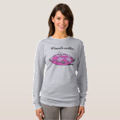 Douane Assepoester Slipper op Roze KunstT-shirt T-shirt (Voorkant volledig)