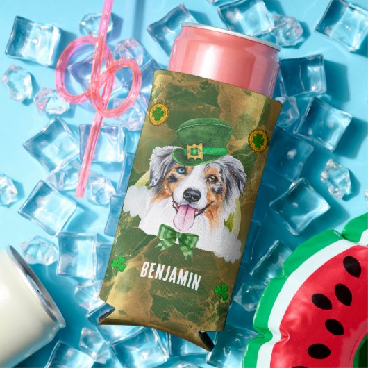 Douane Australian Shepherd Gold St. Patricks Day Seltzer Blikjeskoeler (Insitu Zomer)