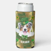 Douane Australian Shepherd Gold St. Patricks Day Seltzer Blikjeskoeler (Seltzer Achterkant)