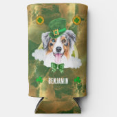 Douane Australian Shepherd Gold St. Patricks Day Seltzer Blikjeskoeler (Voorkant)