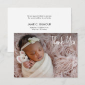 Douane Baby Girl Shower Dank je geboorte Bedankkaart (Voorkant / Achterkant)