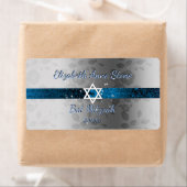Douane, Bat Mitzvah, Blauw & Zilver, Waterfles Etiket (Insitu)