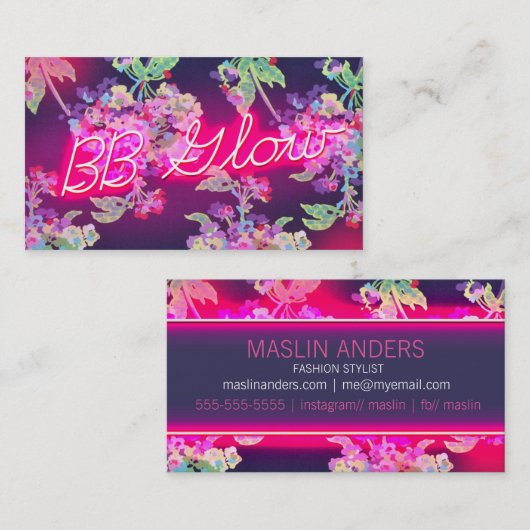 DOUANE BB GLOW VISITEKAARTJE (Voorkant / Achterkant)