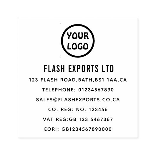 Douane Bedrijfslogo Rubber Stempel (Afrduk)