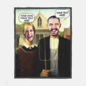 Douane beroemde het schilderen gezicht in gat fleece deken (Voorkant)