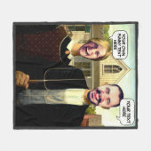 Douane beroemde het schilderen gezicht in gat fleece deken (Voorkant (Horizontaal))