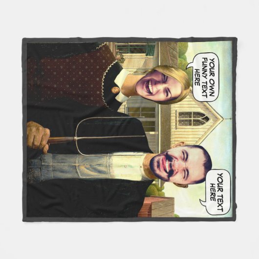 Douane beroemde het schilderen gezicht in gat fleece deken (Voorkant (Horizontaal))