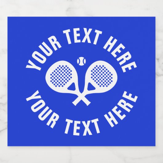 Douane bierfleslabels met padelracketlogo bier etiket (Enkel label)