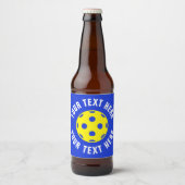 Douane bierfleslabels met pickleball-logo bier etiket (Voorkant)