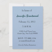 DOUANE Birthday Party Invitation - BLUE Kaart (Achterkant)