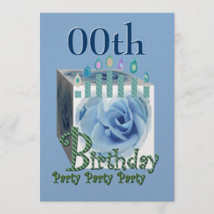 DOUANE Birthday Party Invitation - BLUE Kaart