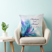 Douane Blauw & Paarse Abstracte Huwelijkskussen Kussen (Stoel)