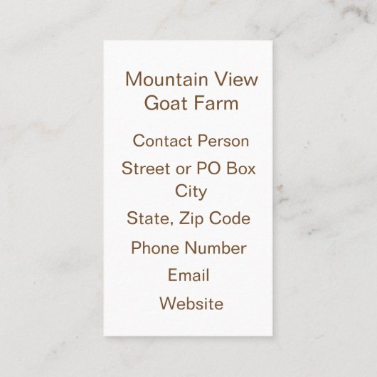 Douane-Boerderij Visitekaartje land (Achterkant)