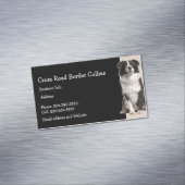 Douane-border collies Dog Pet Animal Logo Magnetisch Visitekaartje (Voorbeeld)