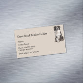 Douane-border collies Dog Pet Animal Logo Magnetisch Visitekaartje (Voorbeeld)