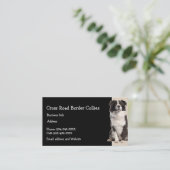 Douane-border collies Dog Pet Animal Logo Visitekaartje (Staand voorkant)