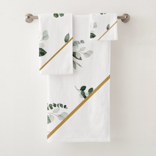 DOUANE BOTANISCHE GOLD BATHROOM TOWEL SET BAD HANDDOEK (Insitu)