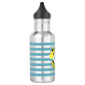 Douane Bouwtrucks Blauwe Streep Waterfles (Links)