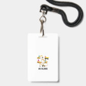 Douane Bouwtrucks Verjaardagsfeest Pas  Badge (Achterkant met lanyard)
