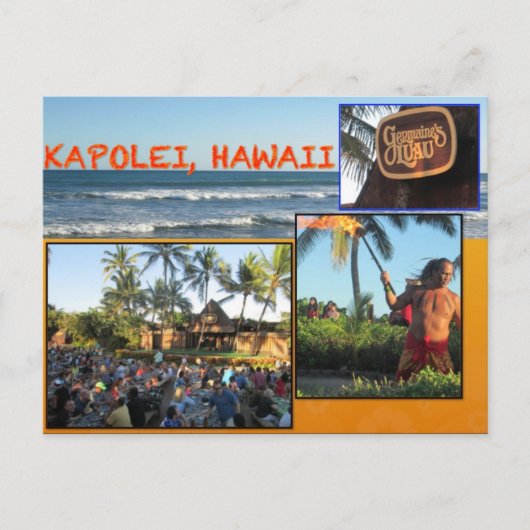 DOUANE BRIEFKAARTEN - HAWAII COLLAGE# 10 (Voorkant)