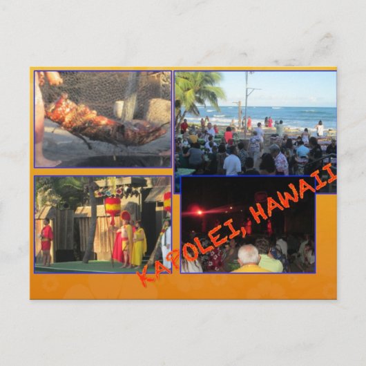 DOUANE BRIEFKAARTEN - HAWAII COLLAGE# 11 (Voorkant)