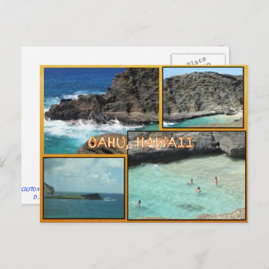 DOUANE BRIEFKAARTEN - HAWAII COLLAGE# 17 (Voorkant / Achterkant)