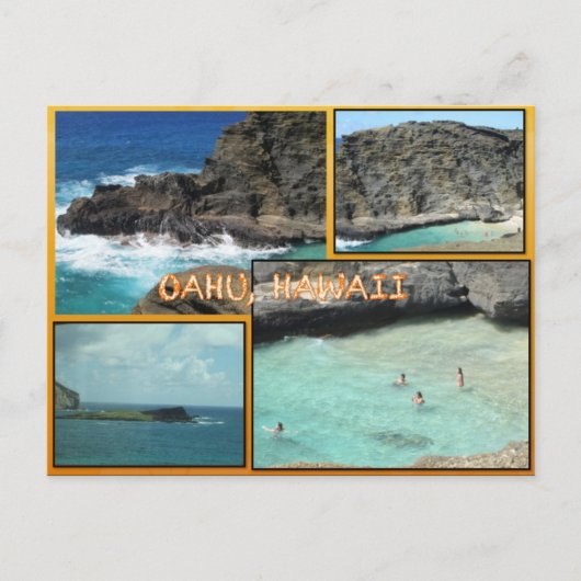 DOUANE BRIEFKAARTEN - HAWAII COLLAGE# 17 (Voorkant)