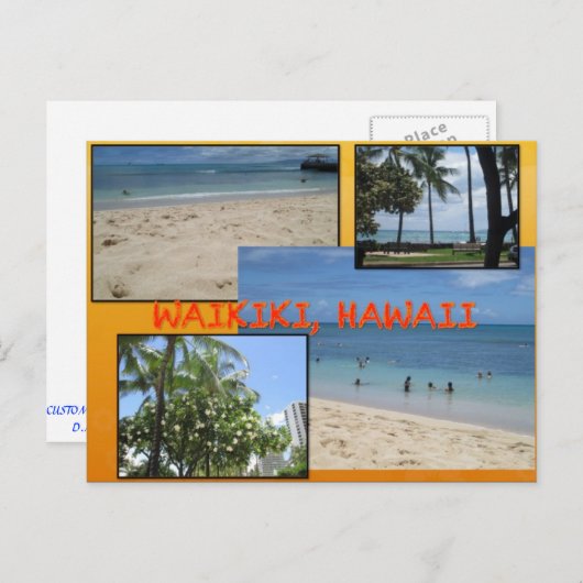 DOUANE BRIEFKAARTEN - HAWAII COLLAGE# 2 (Voorkant / Achterkant)