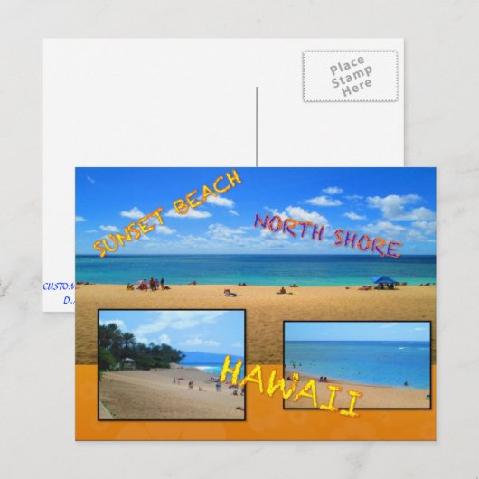 DOUANE BRIEFKAARTEN - HAWAII COLLAGE# 27 (Voorkant / Achterkant)