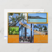 DOUANE BRIEFKAARTEN - HAWAII COLLAGE# 5 (Voorkant / Achterkant)