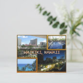 DOUANE BRIEFKAARTEN - HAWAII COLLAGE# 6 (Staand voorkant)