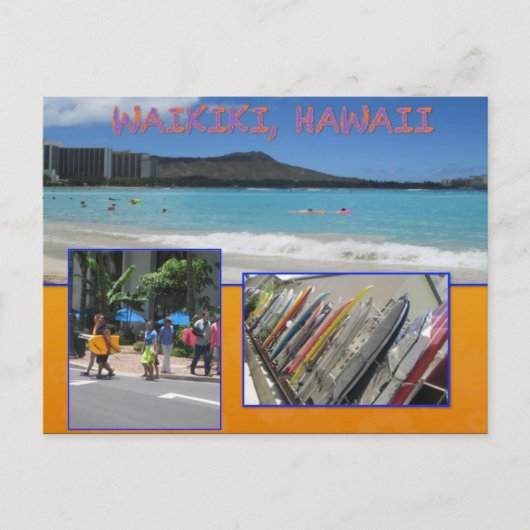 DOUANE BRIEFKAARTEN - HAWAII COLLAGE# 7 (Voorkant)