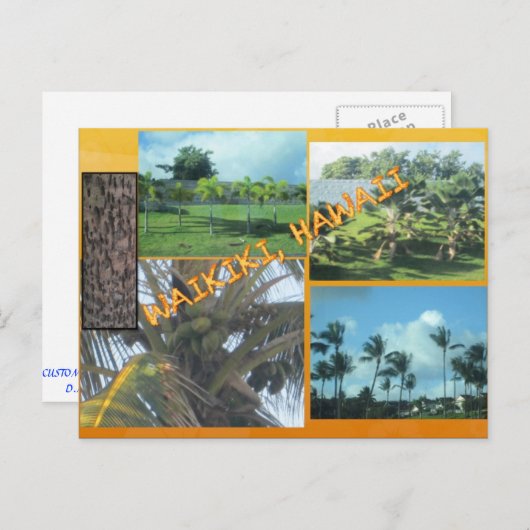 DOUANE BRIEFKAARTEN - HAWAII COLLAGE# 9 (Voorkant / Achterkant)