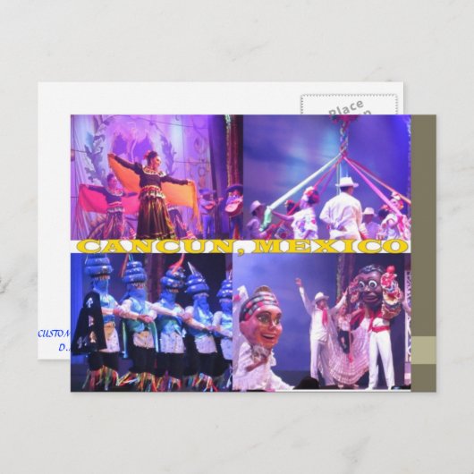 DOUANE BRIEFKAARTEN - KANKUN KLLAGE 5 (Voorkant / Achterkant)